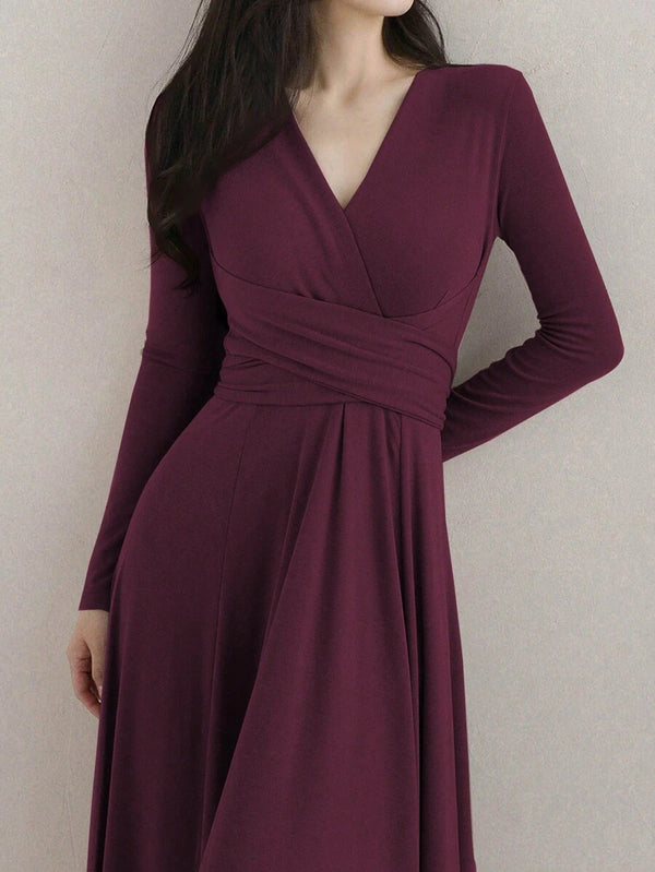 Majesty Burgundy Dress