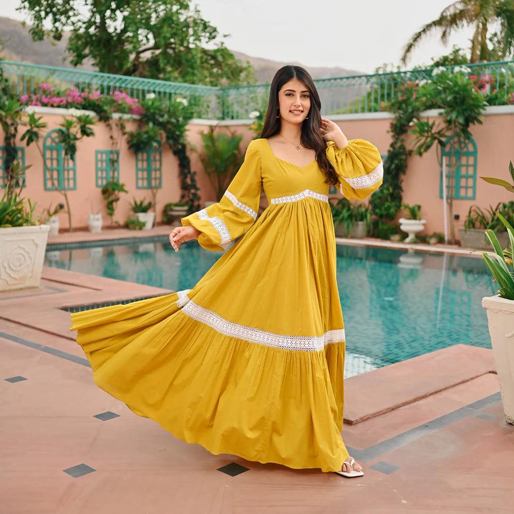 Muhtarma Rrr Sunshine Serenade Yelllow Maxi – Muhtarma