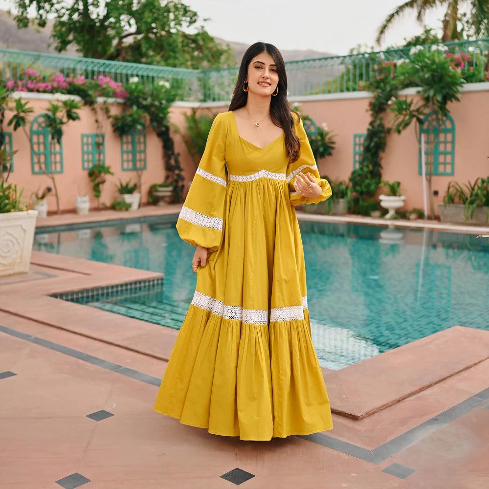 Muhtarma Rrr Sunshine Serenade Yelllow Maxi – Muhtarma