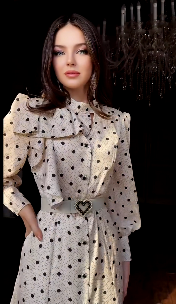 Dual Tone Print Dress