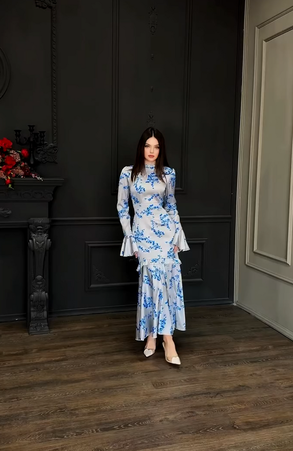 Bleu Amora Print Dress