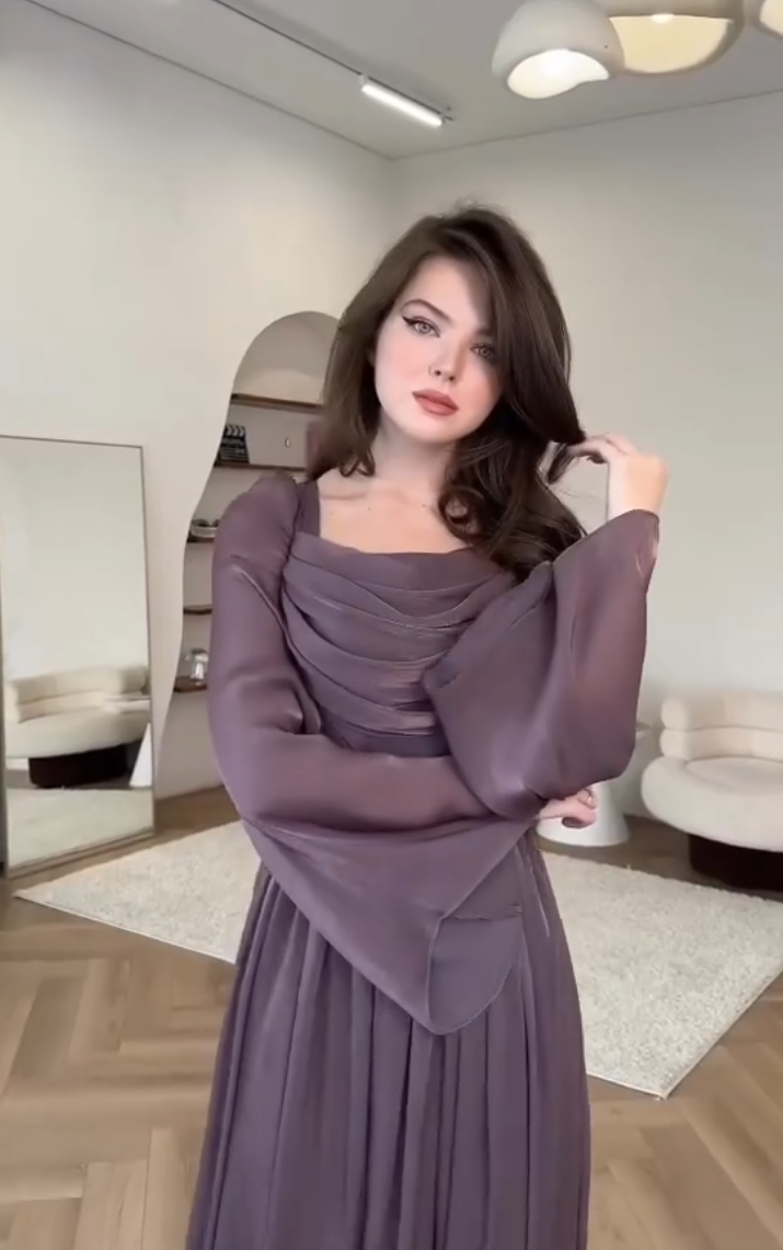 Fringe Satin Gown – Muhtarma