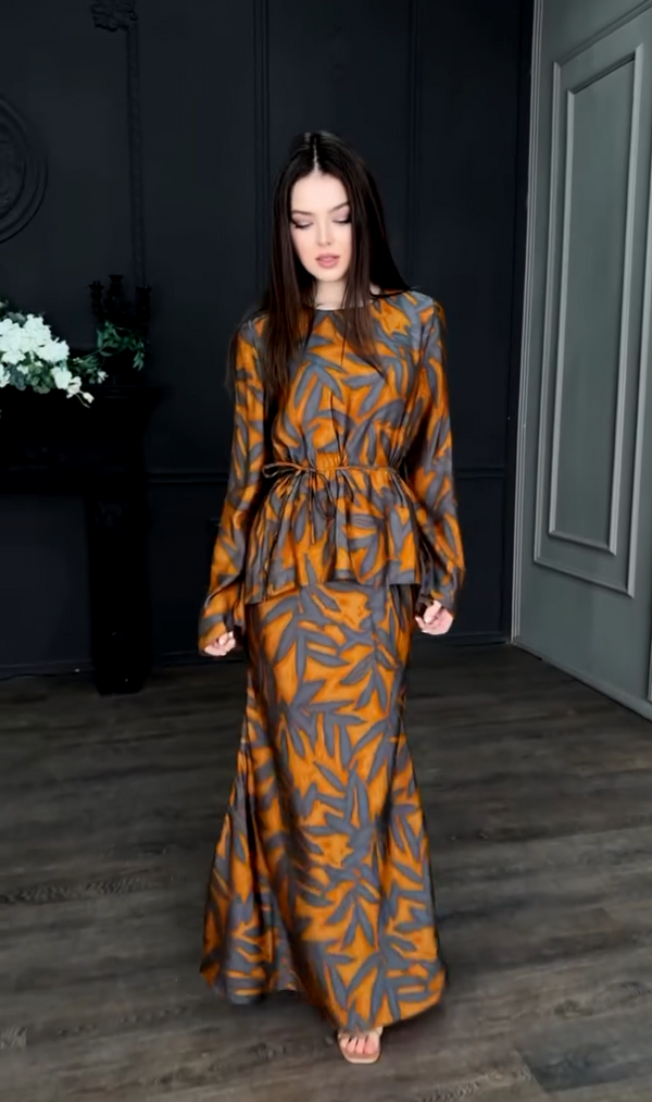 Burnt Bloom Print Dress