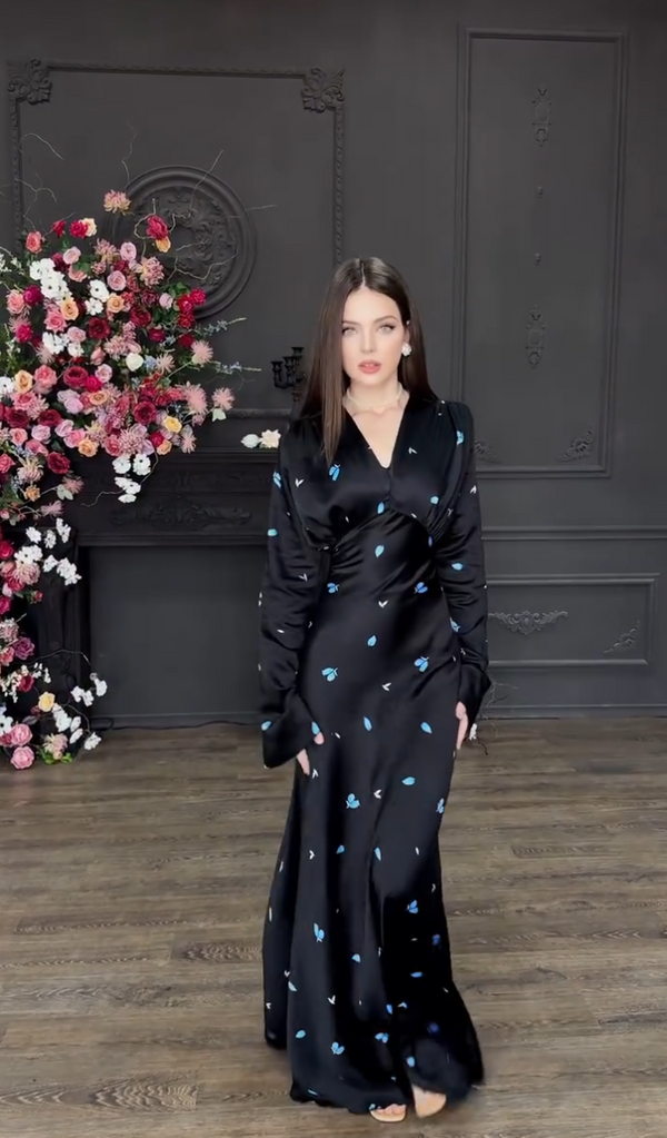 Opulent Butterfly Print Dress