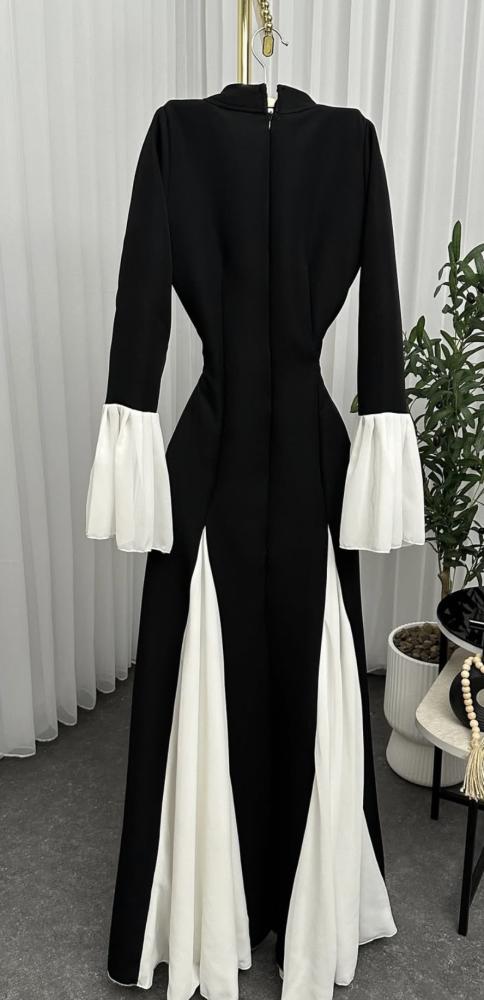 Muhtarma Rrr Noira Black and White Dress – Muhtarma