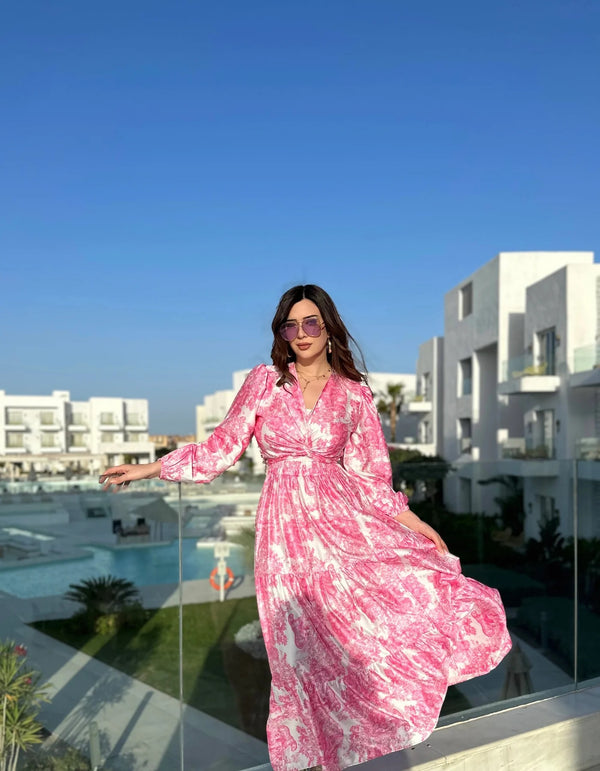 Peony Pink Printed Maxi